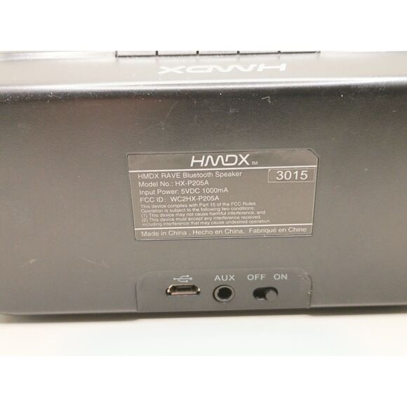 HMDX RAVE HX-P205A Bluetooth Wireless Portable Speaker - Picture 4 of 8